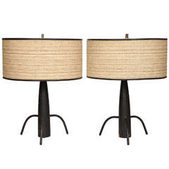 Vintage Pair of Early 50's Table Lamps in the manner of McCobb