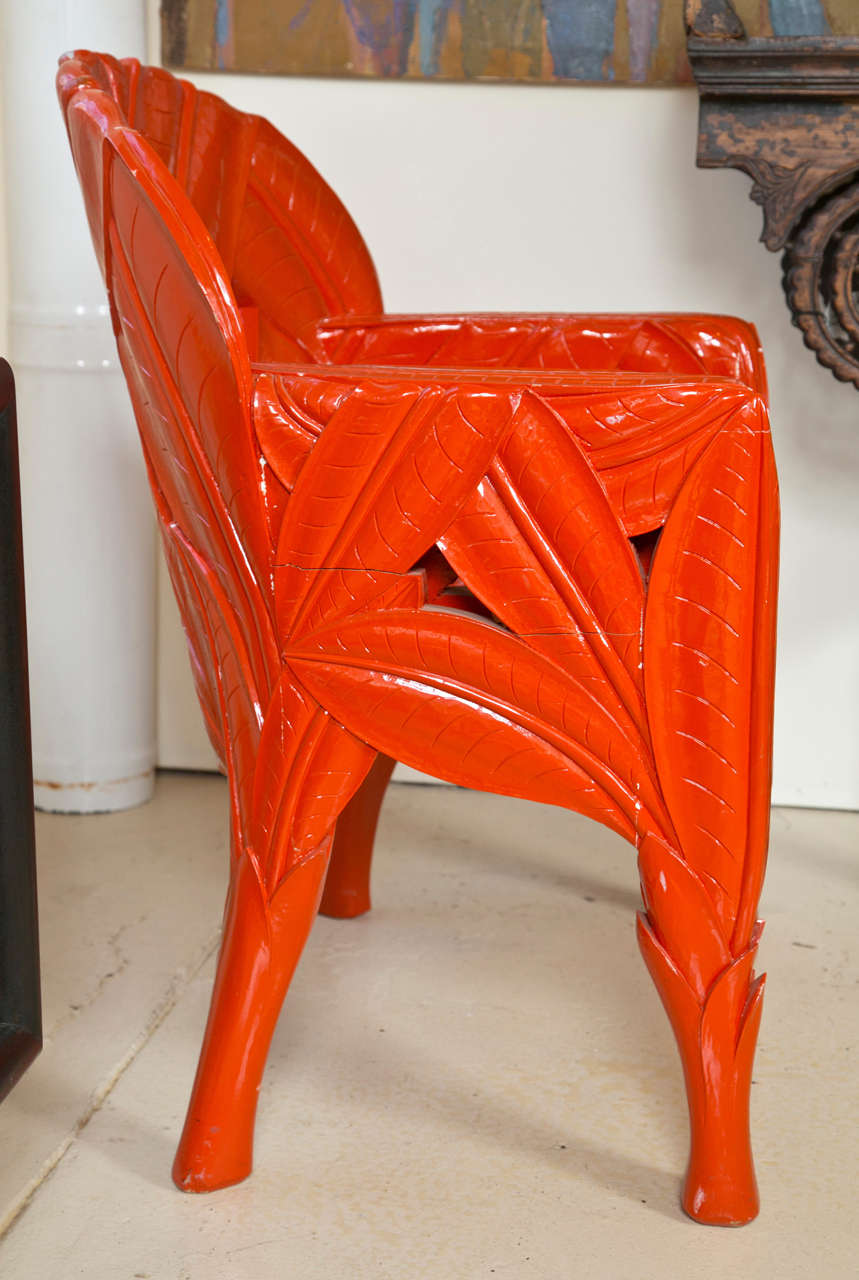 20th Century Cooper Hewitt Wood-Carved Chair For Sale