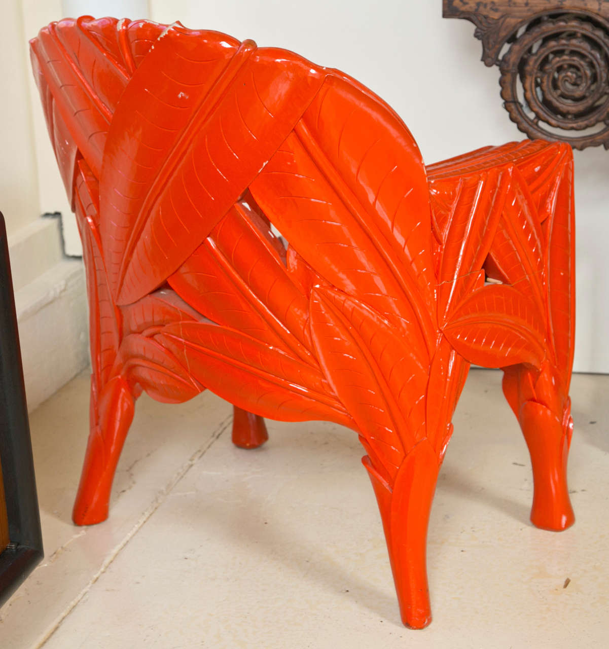 Cooper Hewitt Wood-Carved Chair For Sale 2