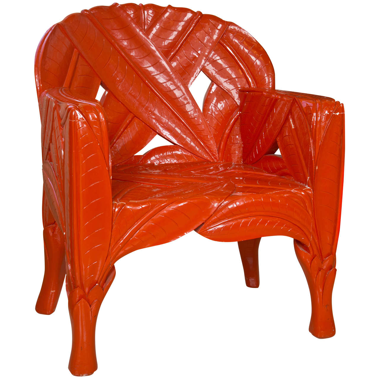 Cooper Hewitt Wood-Carved Chair For Sale