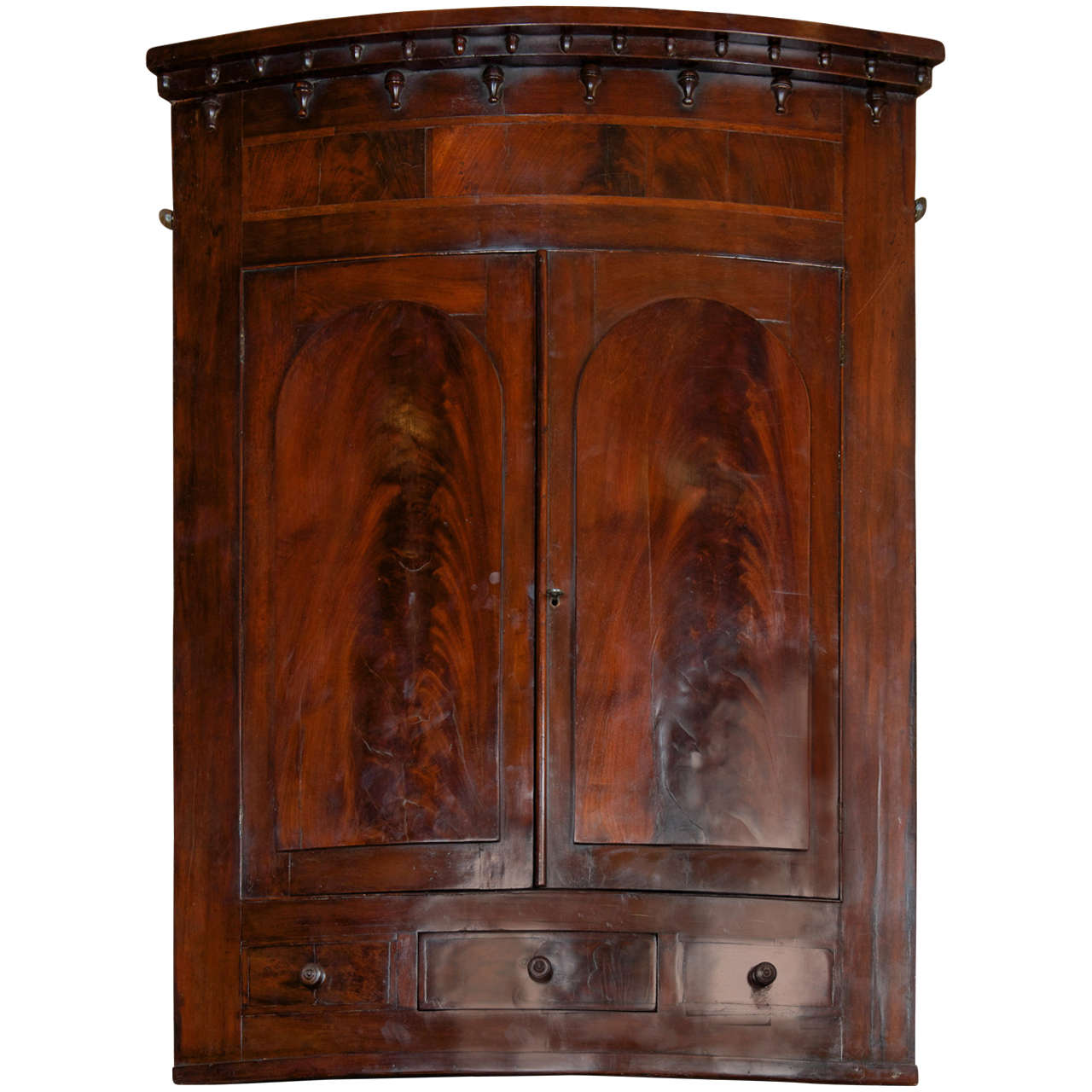 Antique Late 18th Century Georgian Mahogany Corner Cabinet For Sale