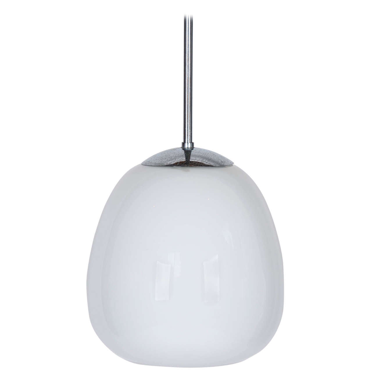 Vintage 1950s Opaline Tulip Pendants