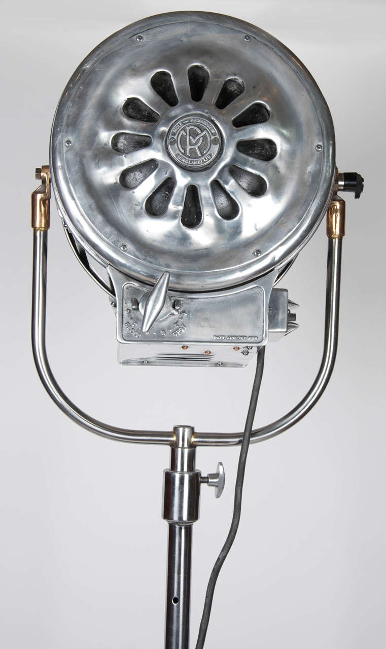 Vintage 1930s Mole Richardson Polished Hollywood Spotlight at 1stDibs