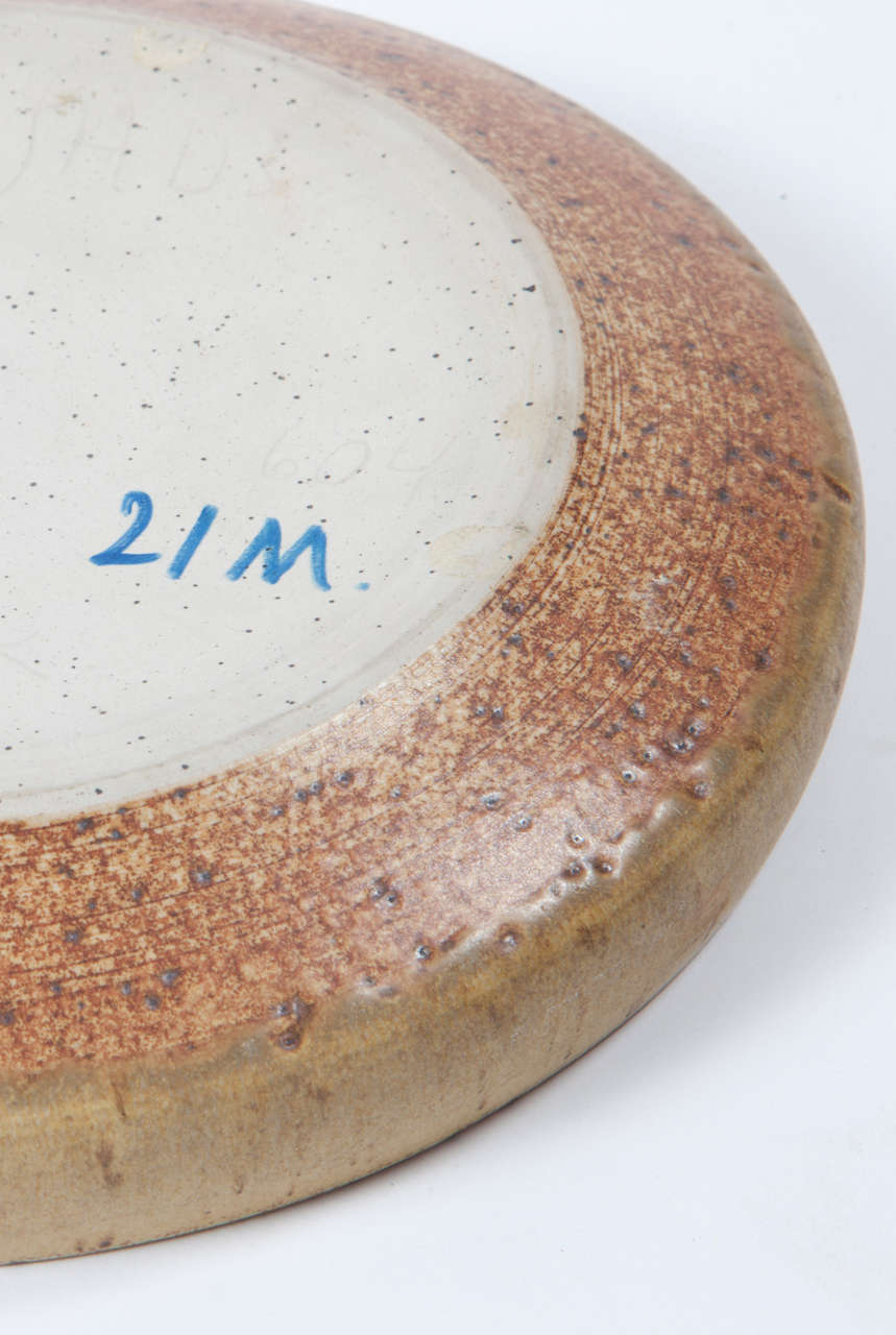 Danish Per Linnemann Schmidt Stoneware Serving Plates, Pair