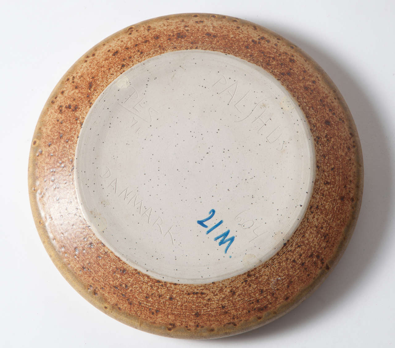 Hand-Crafted Per Linnemann Schmidt Stoneware Serving Plates, Pair