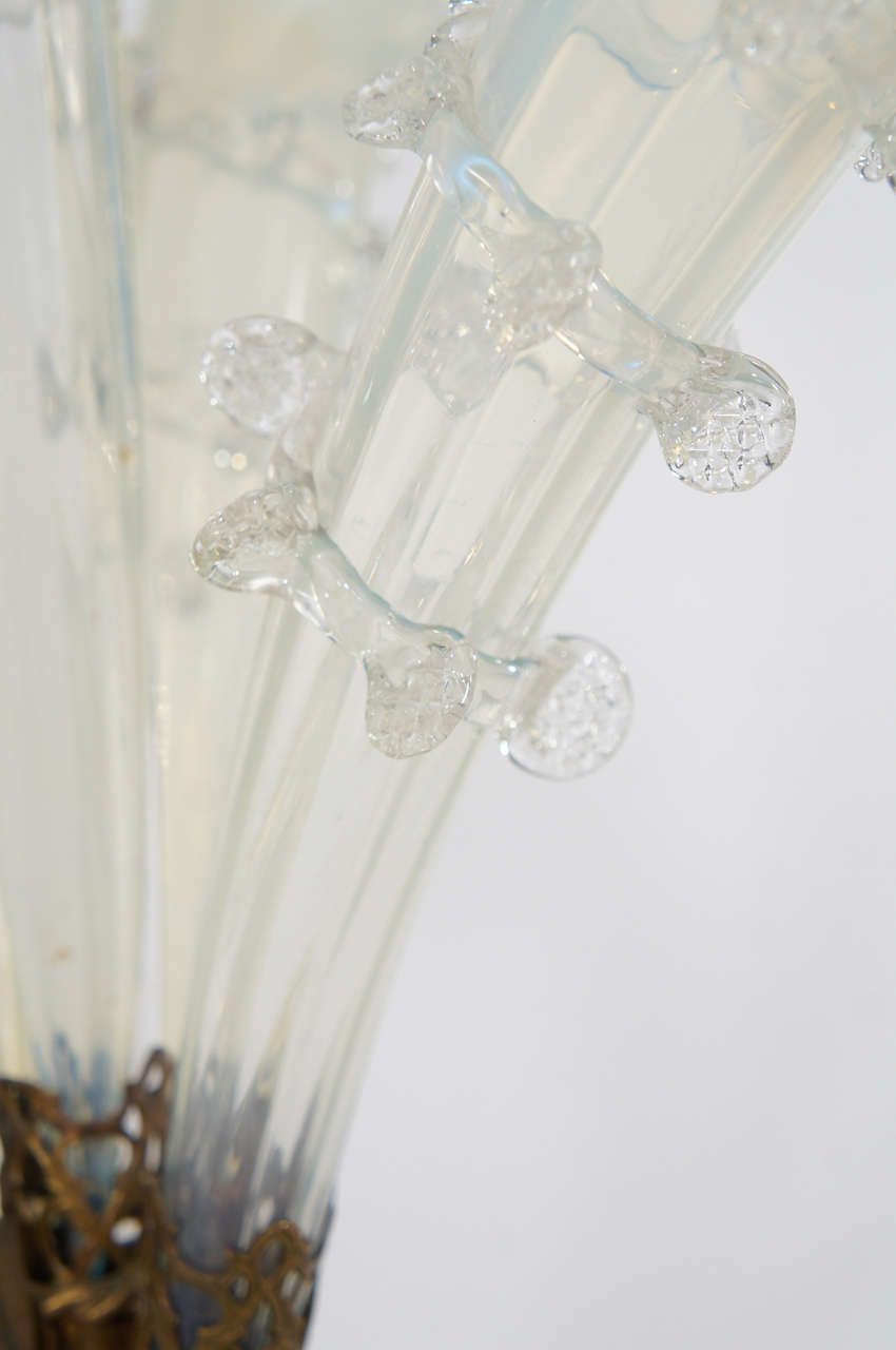 XIXe siècle Épergne sur plateau Art Nouveau Calla Lily du 19ème siècle exceptionnelle en vente