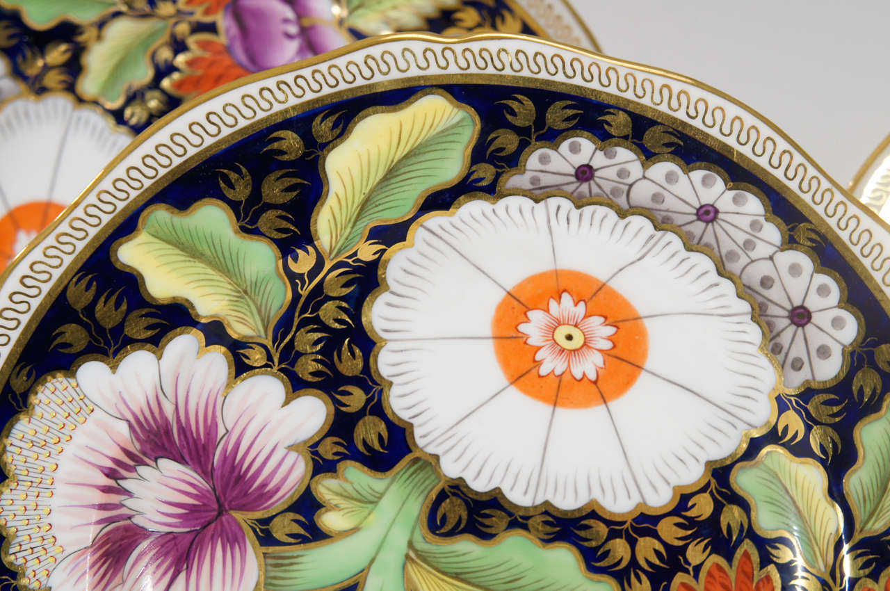 Set of 12 Copelands for Daniel, London Dessert Plates with Imari Decoration In Excellent Condition For Sale In Great Barrington, MA