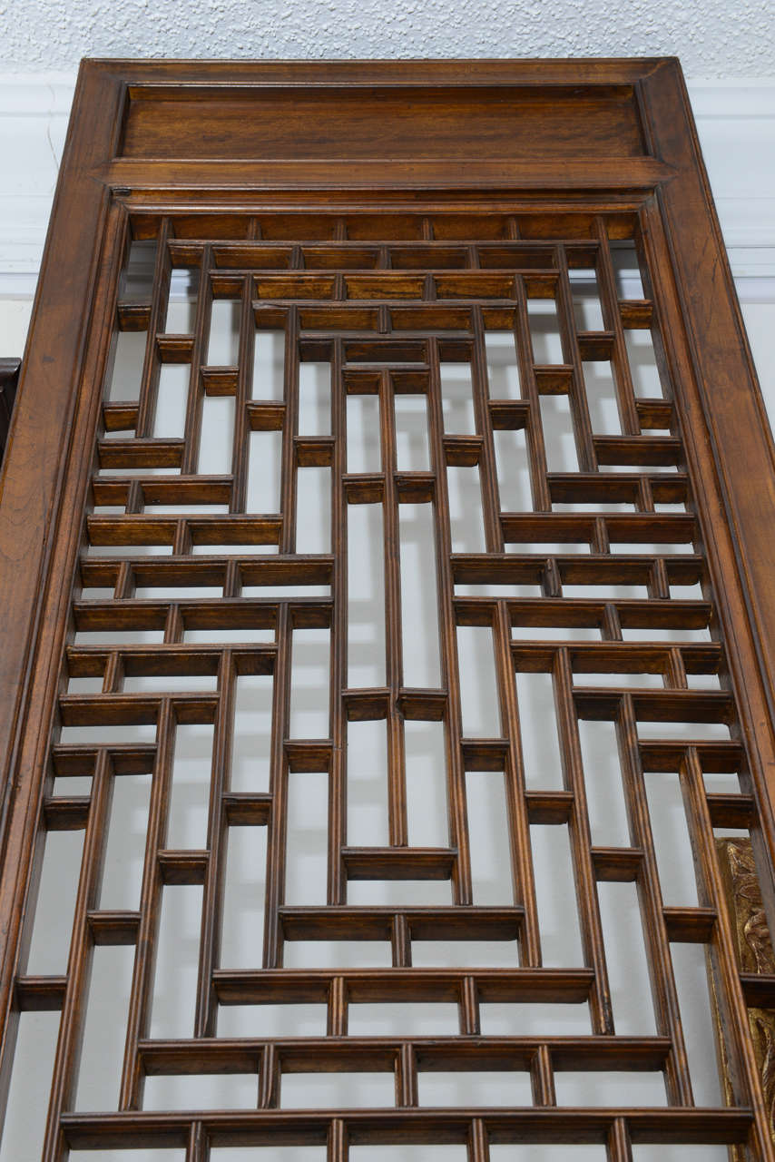 Chinese Eight Panel Folding Screen in Rosewood, Early 20th Century 3