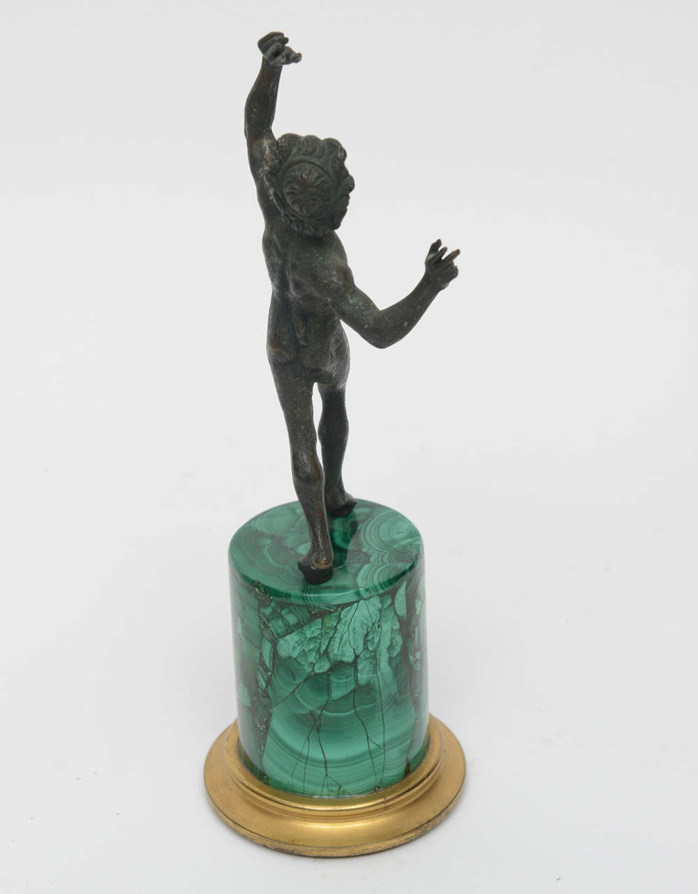 French Fawn on a Malachite Base, Grand Tour, 19th Century