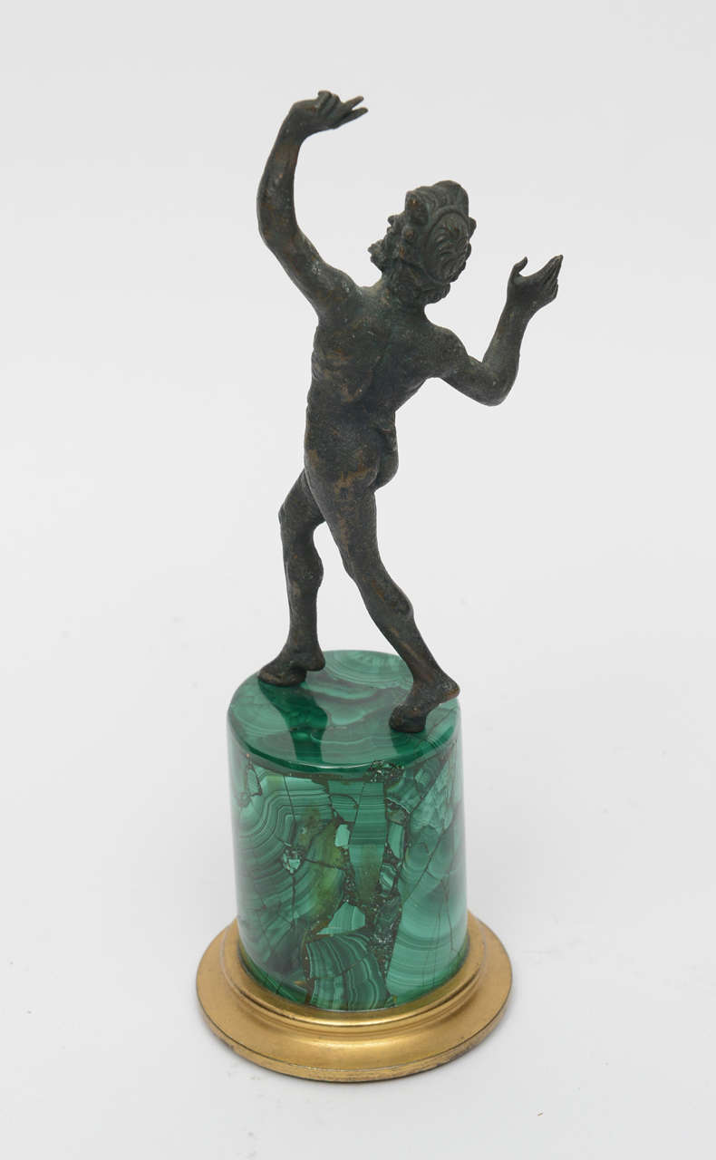 Fawn on a Malachite Base, Grand Tour, 19th Century In Good Condition In West Palm Beach, FL