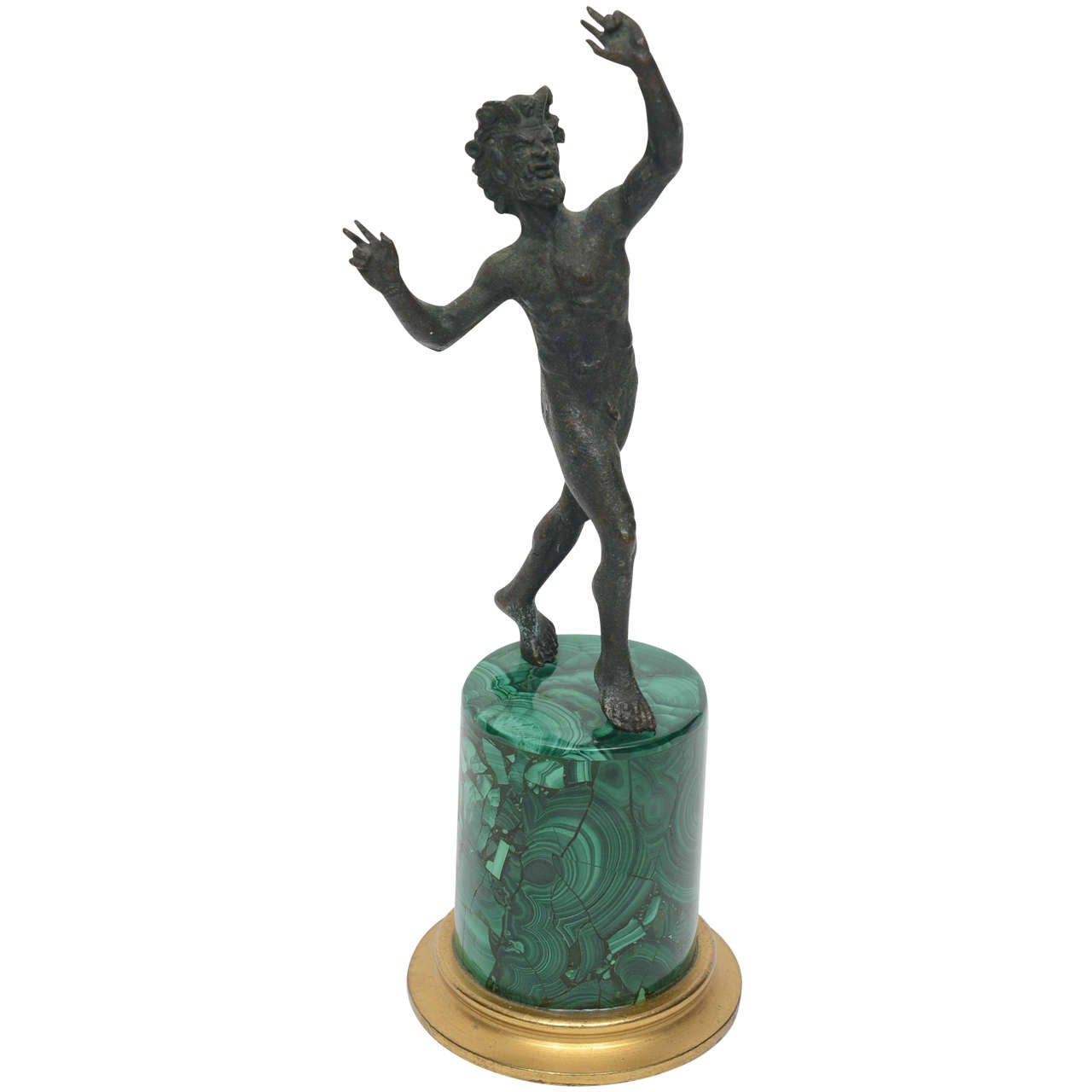 Fawn on a Malachite Base, Grand Tour, 19th Century