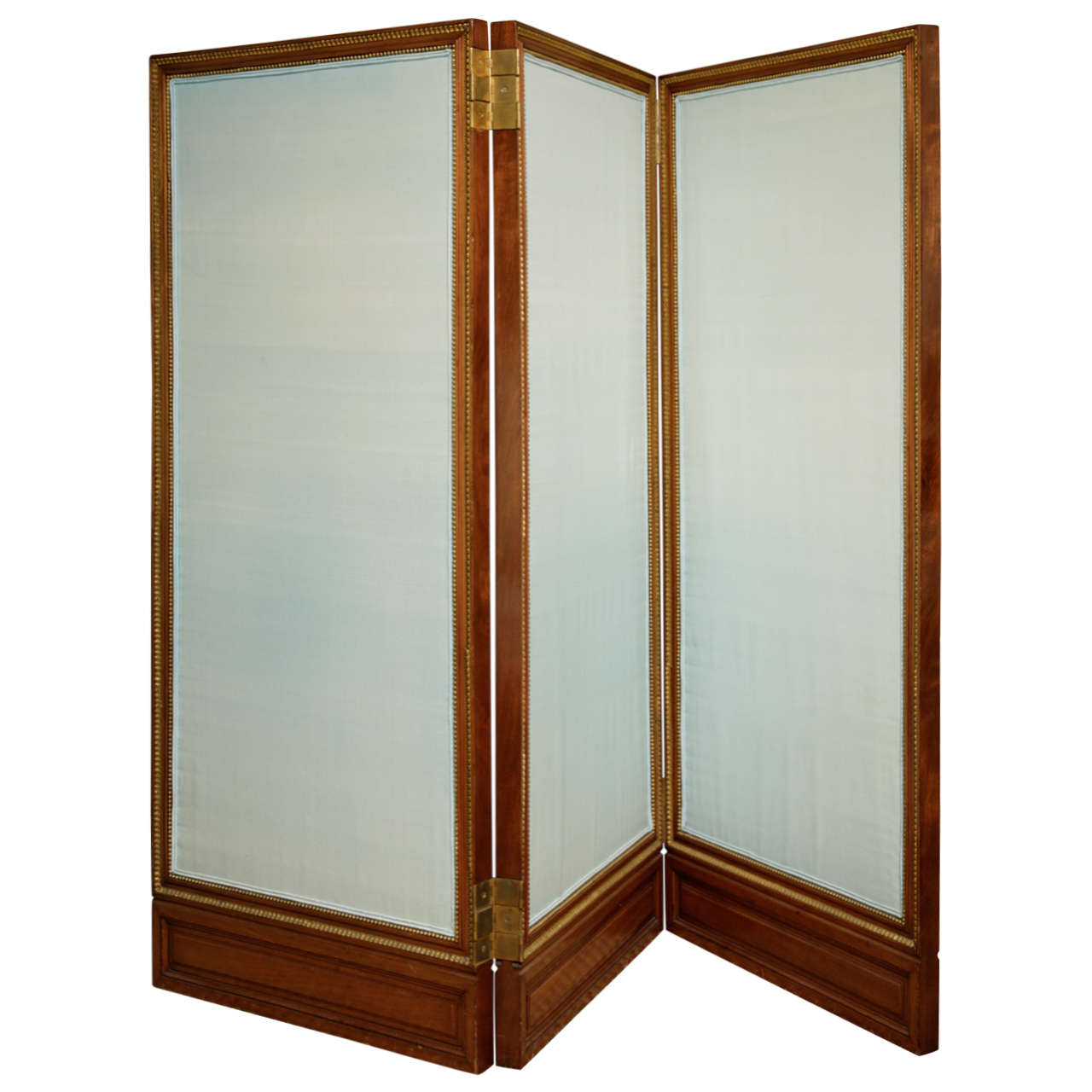 French 19th Century Mahogany and Ormolu Decorated Room Screen at 1stdibs