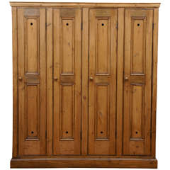 Antique 4 Door English Golf Locker