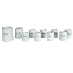 10 piece English Cannister set, with lids