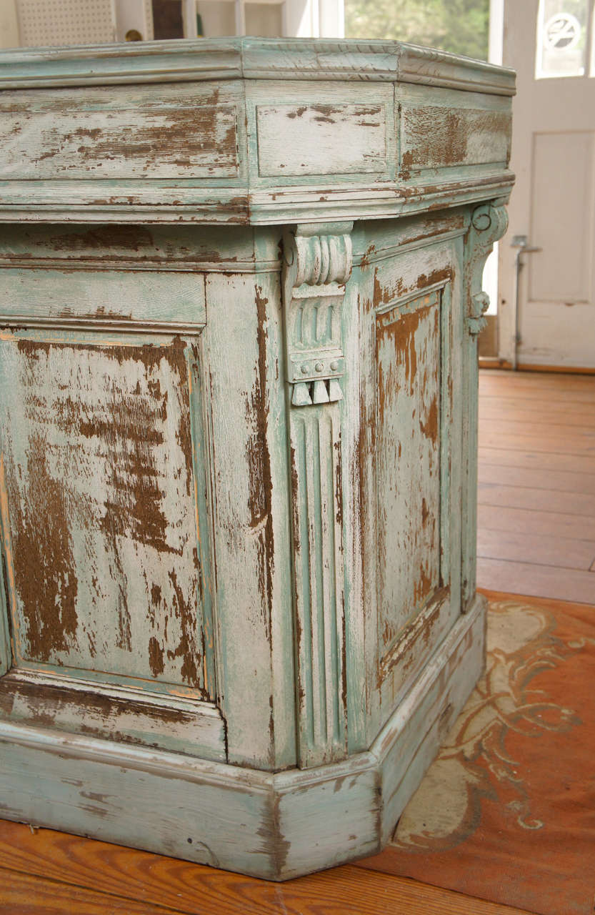 Wood French Original Painted Store Counter
