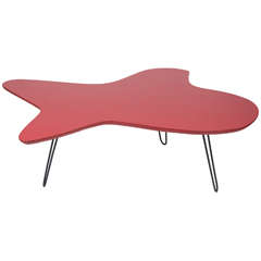 Red Formica Coffee Table