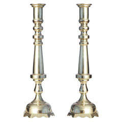 Vintage Pair of Mexican Brass Candlesticks, 1940's