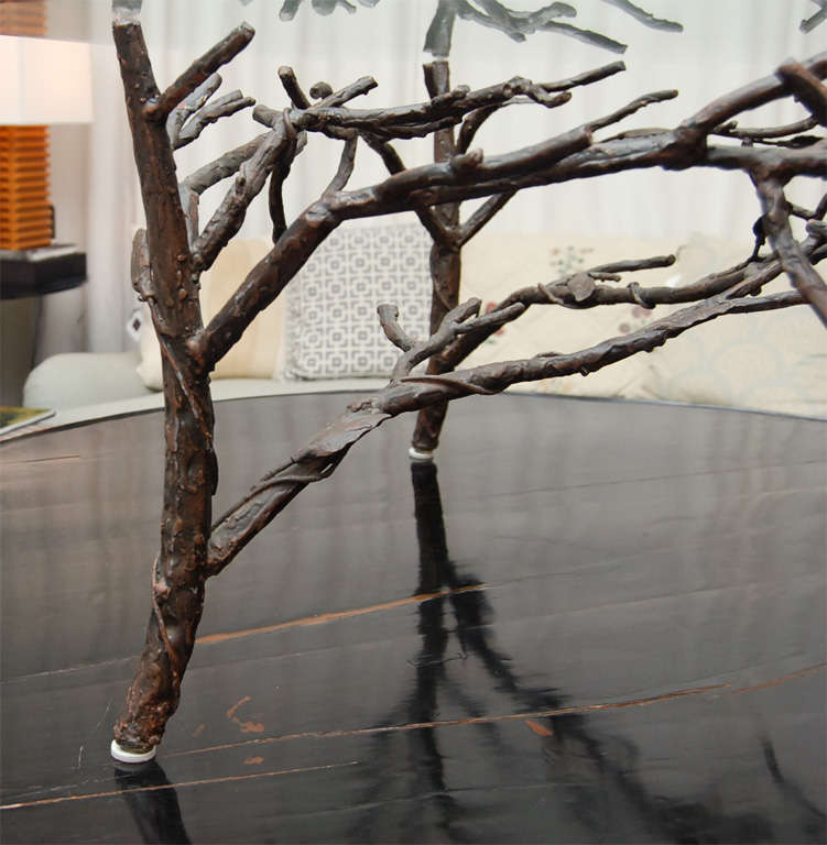 Glass Top Coffee Table with tree leg base at 1stDibs coffee table base for glass top, tree