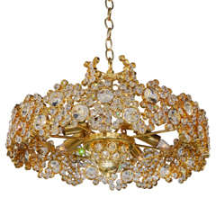 Crystal Gold Plated Lobmeyr Chandelier Crystal Gold Plated Lobmeyr Chandelier
