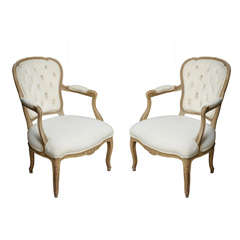 pair of mid 20th century French arm chairs