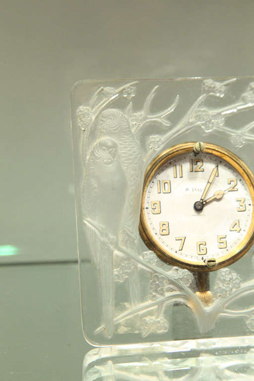 art deco glass clock