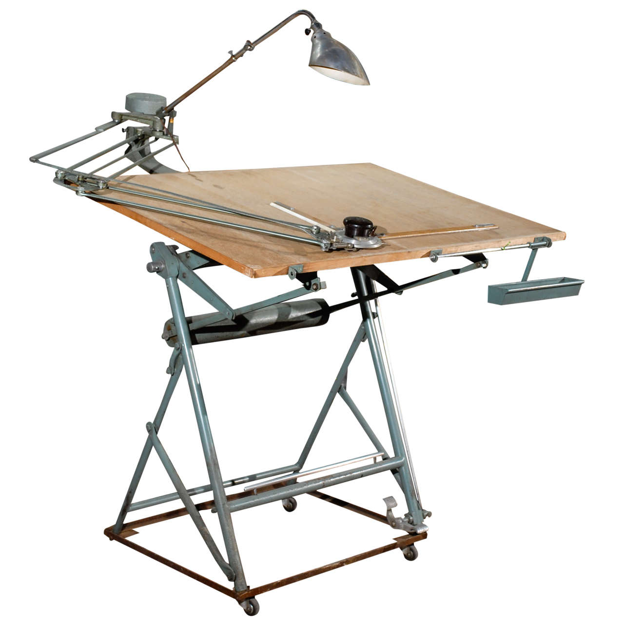 Isis Drafting Table with Original Components For Sale