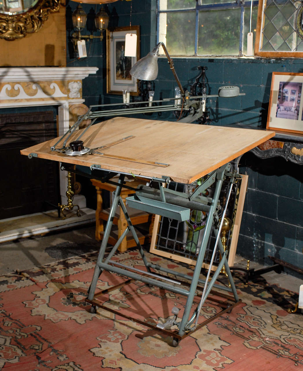 Mid-20th Century Isis Drafting Table with Original Components For Sale