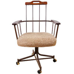 An Iron and Wood Armchair