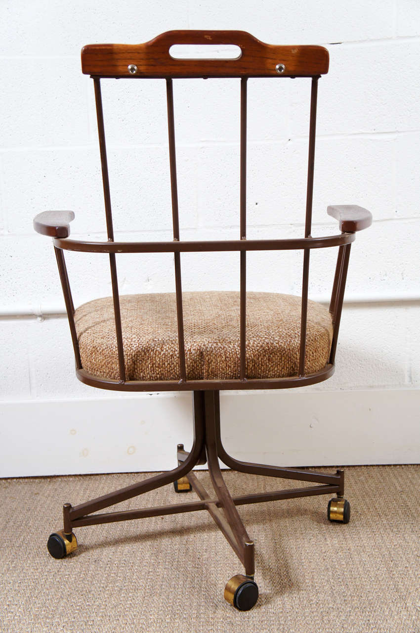 An Iron and Wood Armchair In Good Condition In Hudson, NY