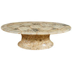 An Oval Marble Top Coffee Table