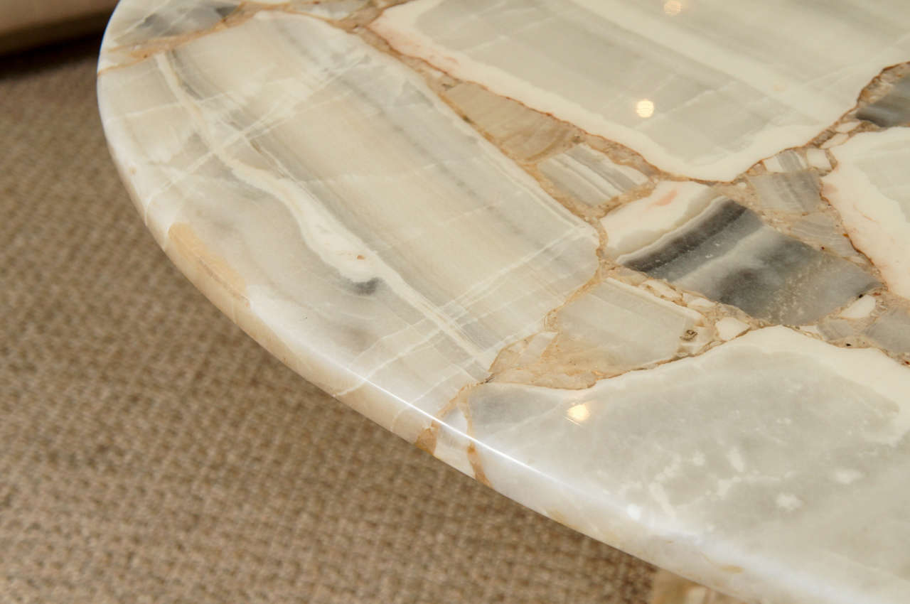 Late 20th Century An Oval Marble Top Coffee Table