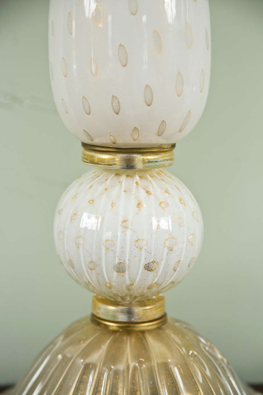 Neoclassical Pair Of Murano Lamps