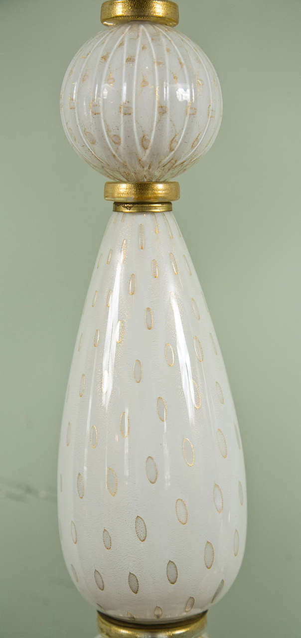 Italian Pair Of Murano Lamps