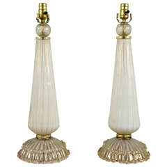 pair of gorgeous Murano lamps