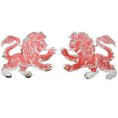 Pair Red Lions