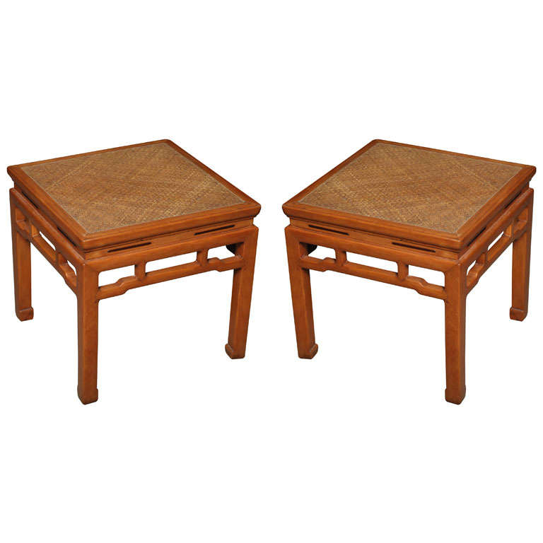 A pair of Ming Style Side Tables