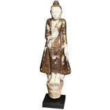 Rare Alabaster Standing Buddha