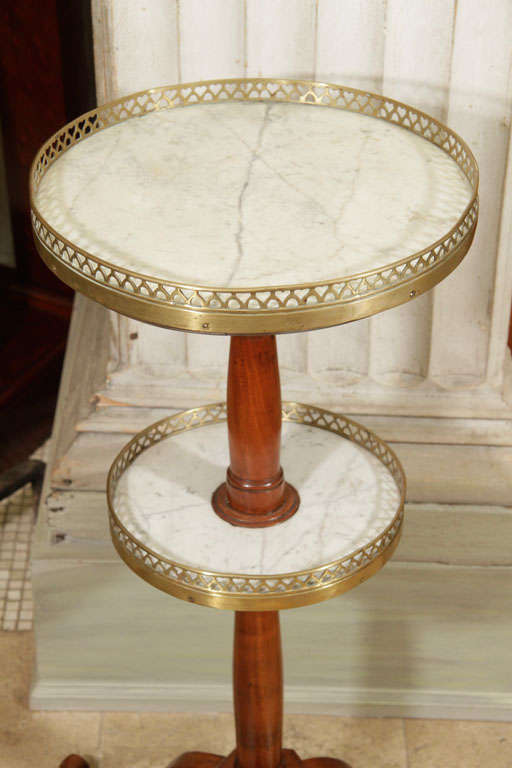 Louis Philippe Fruitwood Two-Tier Stand 2