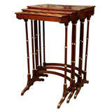 Antique Unusual Regency Nesting Tables