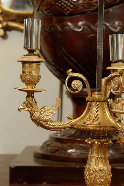 Empire Gilt Bronze Bouillotte Lamp 1