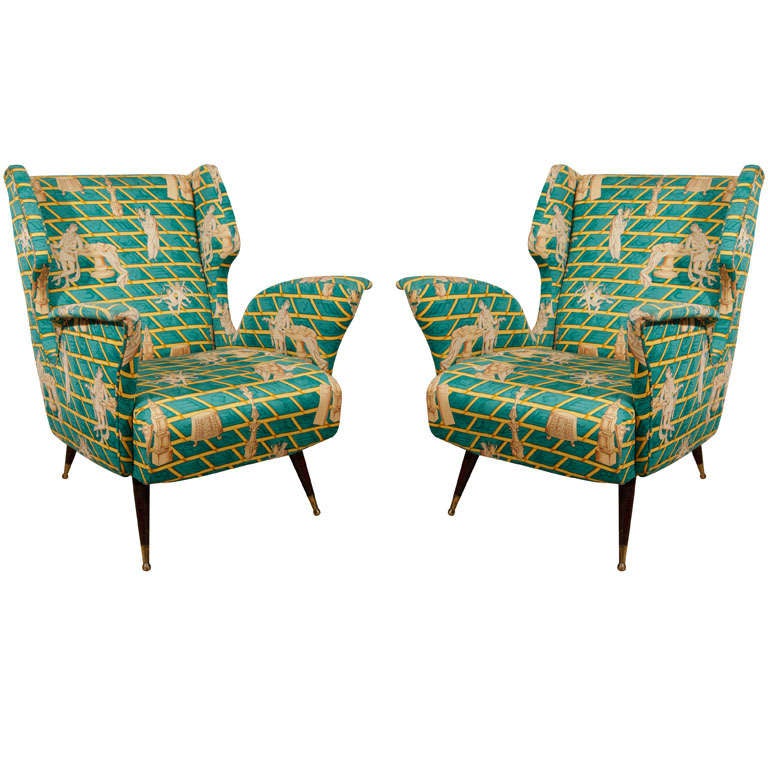 Pair of  Gio Ponti Club Chairs