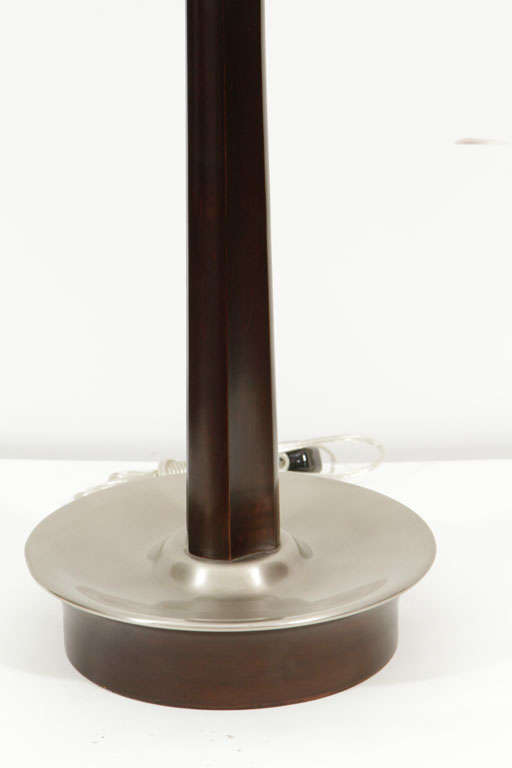 Tommi Parzinger Style Three-Arm Walnut Lamp, Floor Lamp For Sale 2