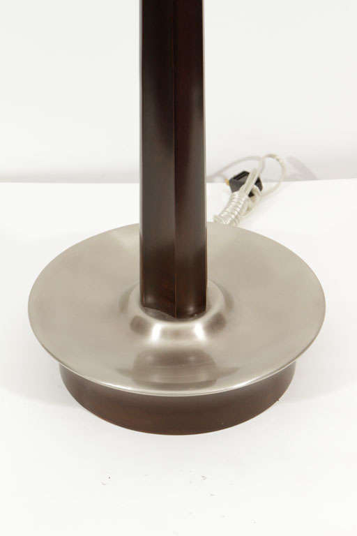 Tommi Parzinger Style Three-Arm Walnut Lamp, Floor Lamp For Sale 1
