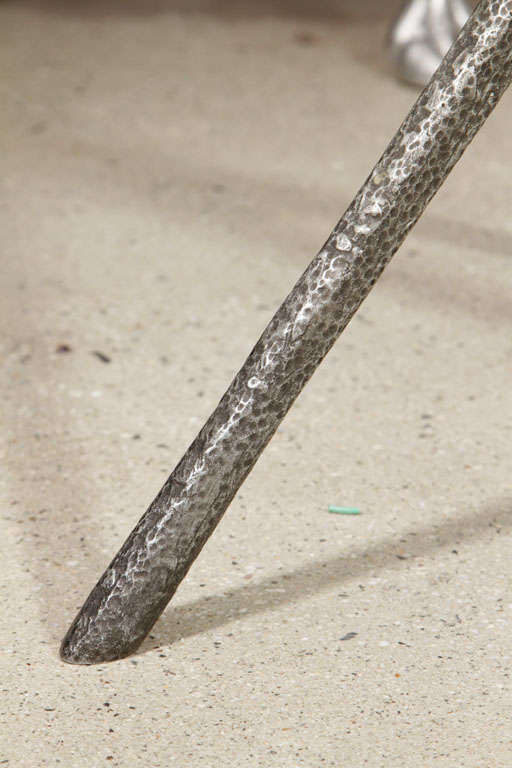 Rare Cast Aluminum Stool by Thomas Lynn 4