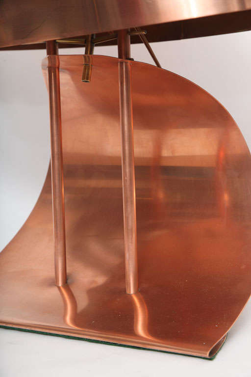 American Modernist Copper Table Lamp by Kurt Versen 5