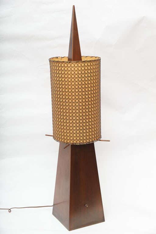 A 1950s sculptural table lamp by Frederic Weinberg.