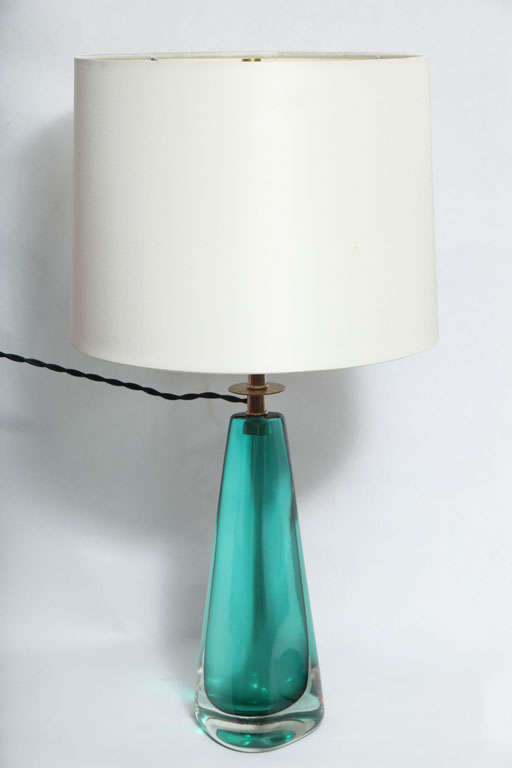 Italian A Pair of signed Venini Art Glass Table Lamps