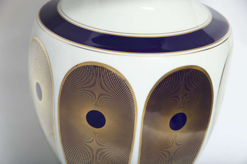 Art Deco Table Lamp Transcendental Modernist Porcelain Germany 1920's For Sale