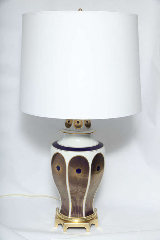 A 1920s German transcendental modernist porcelain table lamp.
New sockets and rewired
Shade not included