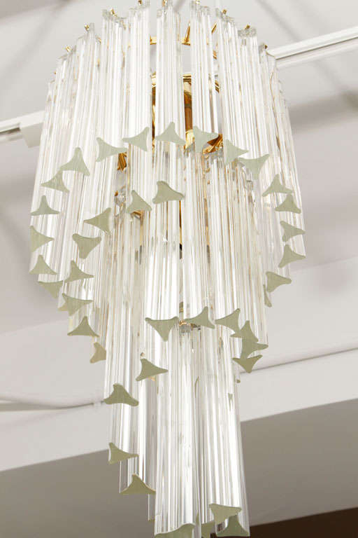 Murano Glass Foyer Chandelier In Excellent Condition For Sale In New York, NY